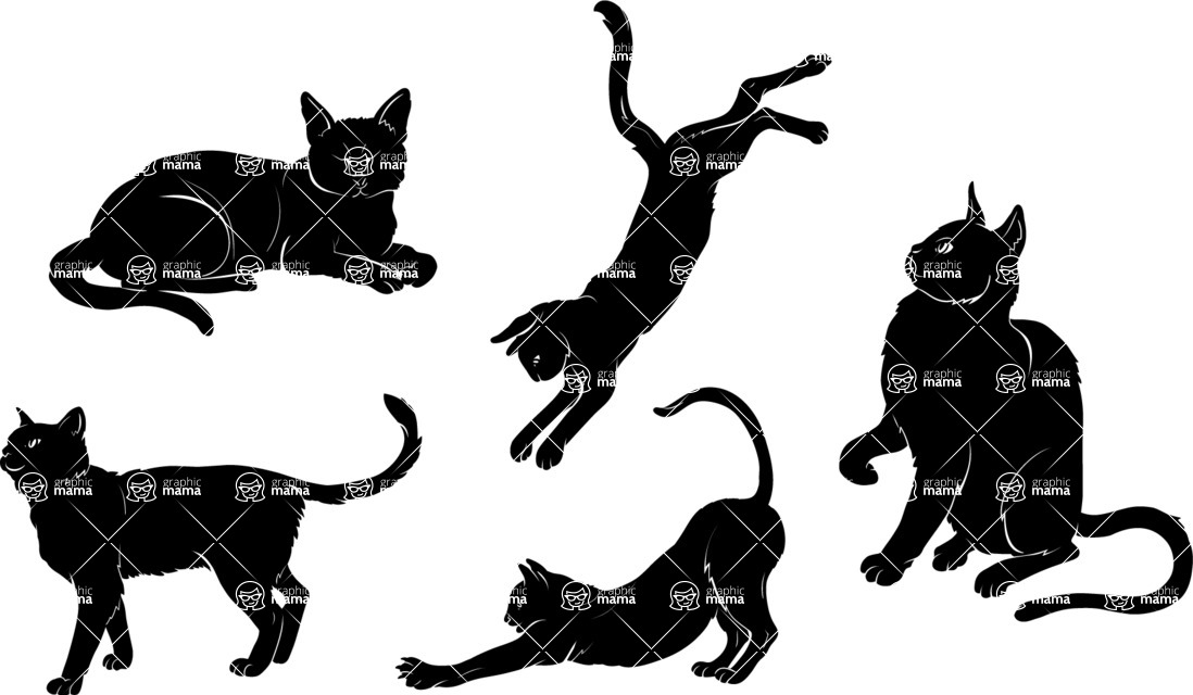 Vector silhouettes - Vector Cat Silhouettes